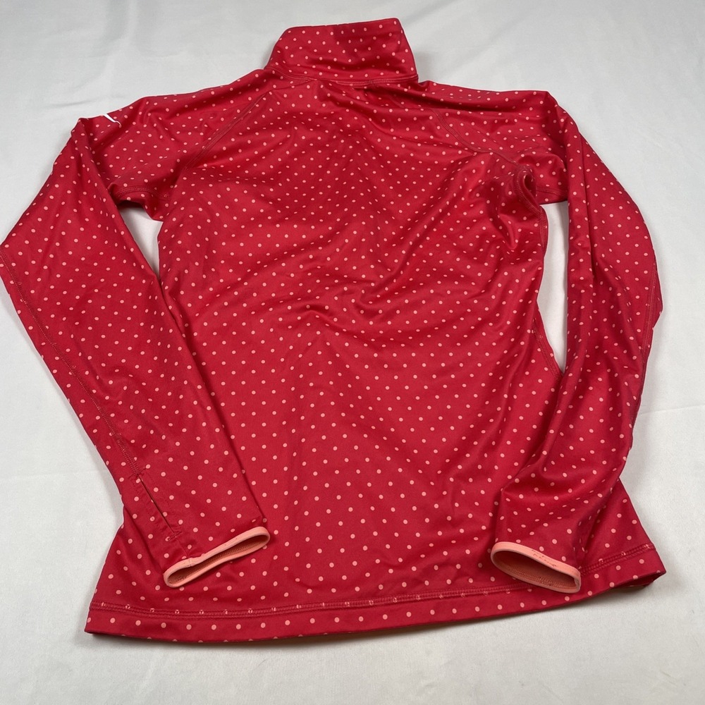 Lot of 2x Nike Pro Dri-FIT Womens Medium 1/2 Zip Pullover Purple Red Polka Dot - Picture 9 of 9